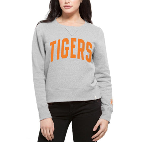 Detroit Tigers '47 Women's Splash Crew Neck Sweatshirt - Gray
