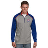 Texas Rangers Antigua Breakdown Quarter-Zip Knit Sweater - Gray/Royal