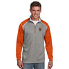 San Francisco Giants Antigua Breakdown Quarter-Zip Knit Sweater - Gray/Orange