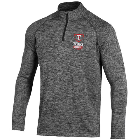 Texas Rangers Under Armour Quarter-Zip Tech Pullover Performance Sweatshirt - Heather Gray