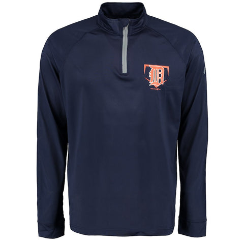 Detroit Tigers Under Armour Quarter-Zip Performance Pullover Sweatshirt - Navy