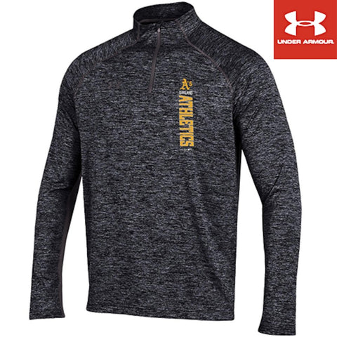 Oakland Athletics Under Armour Twist Tech Quarter-Zip Performance Sweatshirt - Black