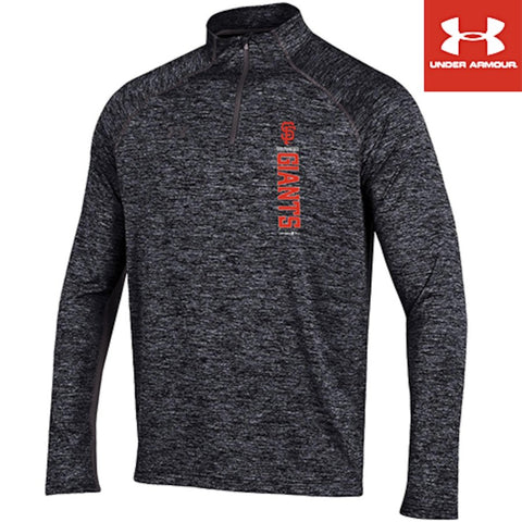 San Francisco Giants Under Armour Twist Tech Quarter-Zip Performance Sweatshirt - Black -