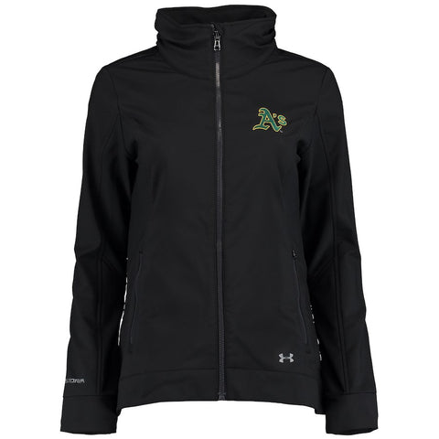 Oakland Athletics Under Armour Women's Fusion Softshell Performance Jacket - Black