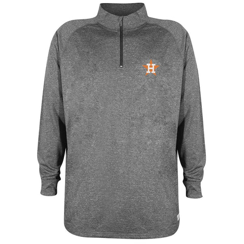 Houston Astros Stitches Quarter-Zip Pullover Jacket - Charcoal
