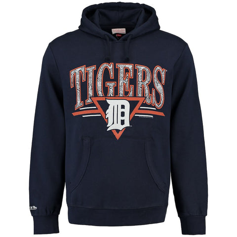 Detroit Tigers Mitchell & Ness Abstract Vibes Pullover Hoodie - Navy