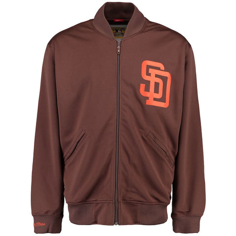 San Diego Padres Mitchell & Ness Authentic 1985 Batting Practice Full-Zip Jacket - Brown