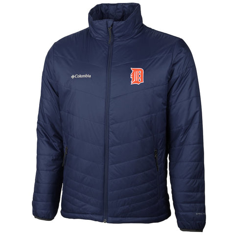Detroit Tigers Columbia Mighty Lite Omni-Heat Full-Zip Jacket - Navy