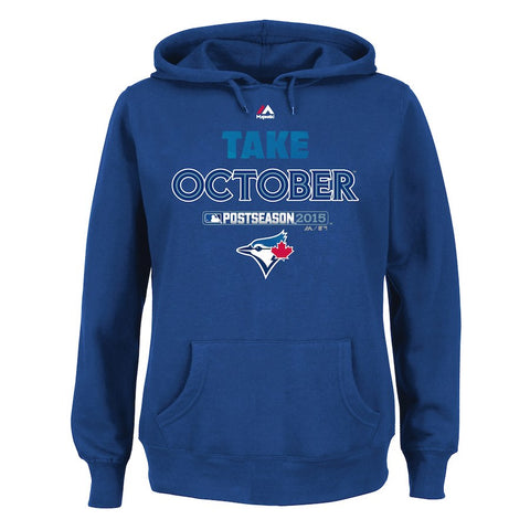 Toronto Blue Jays Majestic Women's 2015 Postseason Take October Plus Size Pullover Fleece - Royal