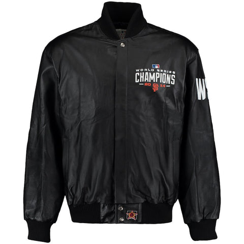 San Francisco Giants JH Design 2014 World Series Champions Leather Jacket - Black