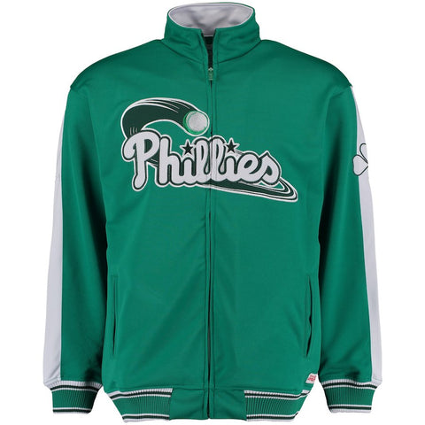 Philadelphia Phillies Stitches Irish Track Jacket - Green