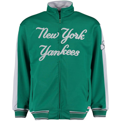 New York Yankees Stitches Irish Track Jacket - Green