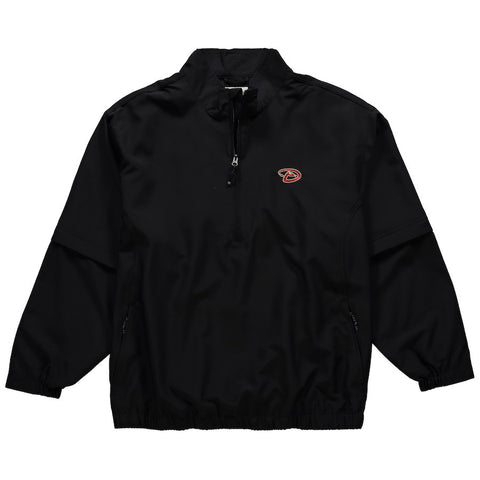 Arizona Diamondbacks Cutter & Buck Big & Tall Astute Half-Zip Convertible Windshirt - Black
