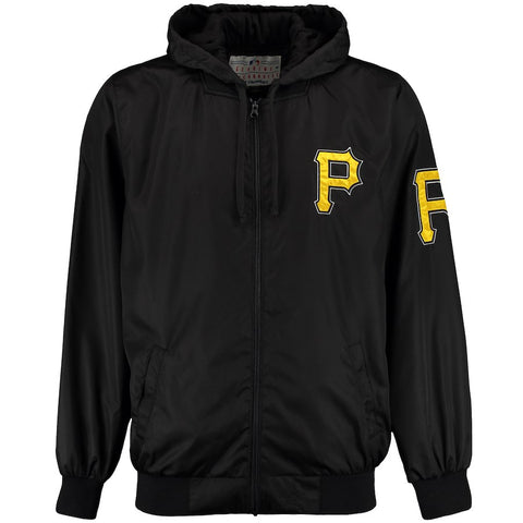 Pittsburgh Pirates JH Design Ripstop Hooded Jacket - Black