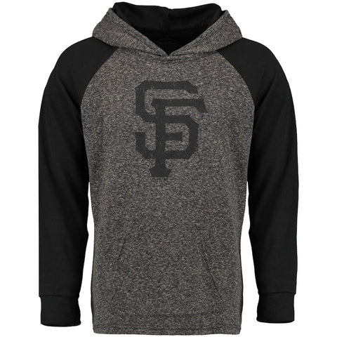 San Francisco Giants Majestic Threads Double Face Slub Pullover Hoodie - Charcoal/Black