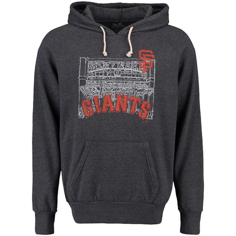San Francisco Giants Majestic Threads Stadium Pullover Hoodie - Gray