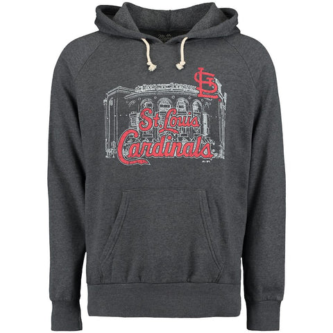 St. Louis Cardinals Majestic Threads Stadium Pullover Hoodie - Gray