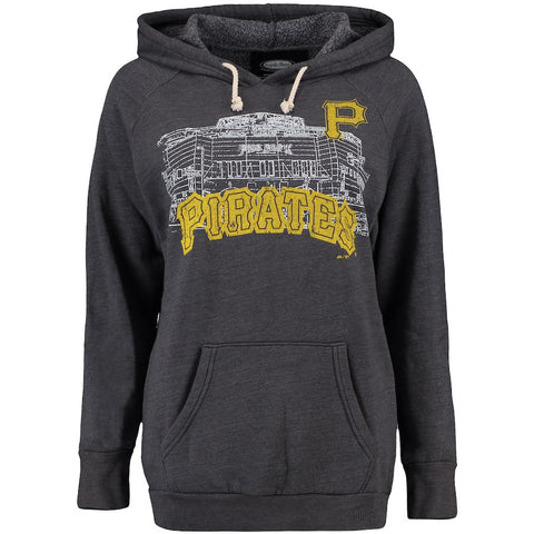 Pittsburgh Pirates Majestic Threads Women's Stadium Pullover Hoodie - Gray