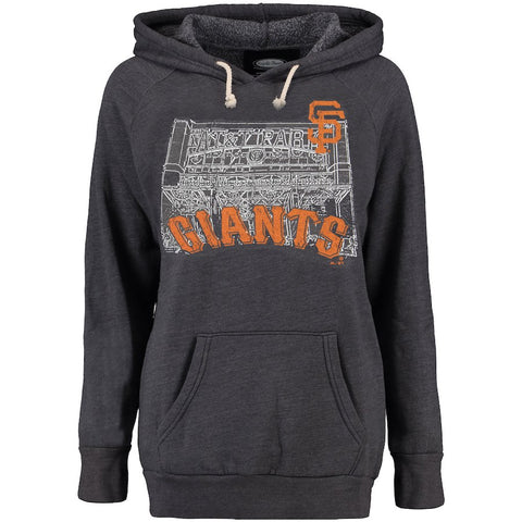 San Francisco Giants Majestic Threads Women's Stadium Pullover Hoodie - Gray