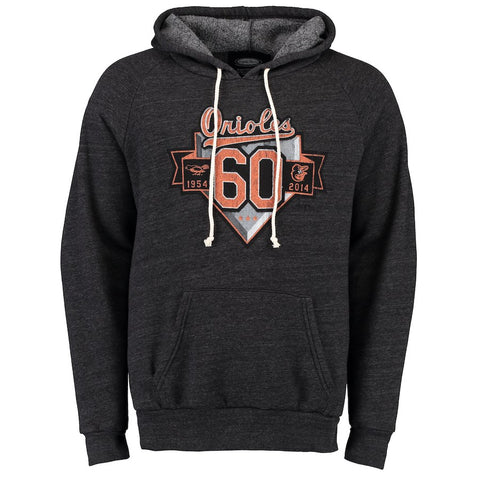 60th Anniversary Baltimore Orioles Majestic Threads NoGender Special Event Pullover Hoodie - Black