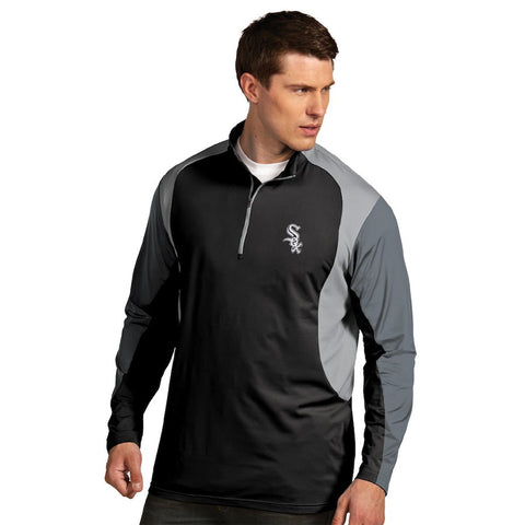 Chicago White Sox Antigua Beta Pullover Jacket - Black