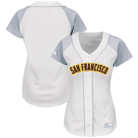 San Francisco Giants Majestic Women's Fashion Replica Jersey - White