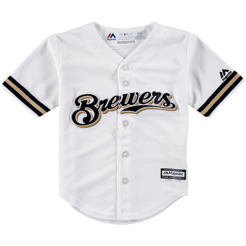 Milwaukee Brewers Majestic Toddler Official Cool Base Jersey - White