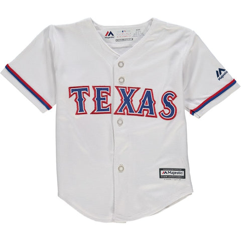 Texas Rangers Majestic Toddler Official Cool Base Jersey - White