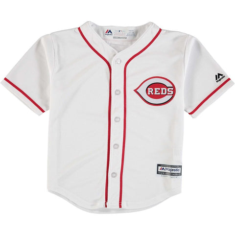 Cincinnati Reds Majestic Preschool Official Cool Base Team Jersey - White