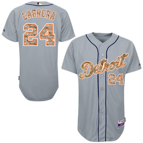 Miguel Cabrera Detroit Tigers Majestic USMC Player Authentic Jersey - Gray