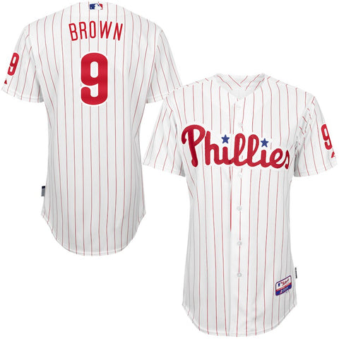 Domonic Brown Philadelphia Phillies Majestic Home 6300 Player Authentic Jersey - White