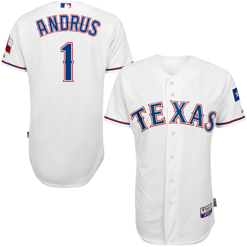 Elvis Andrus Texas Rangers Majestic Home 6300 Player Authentic Jersey - White