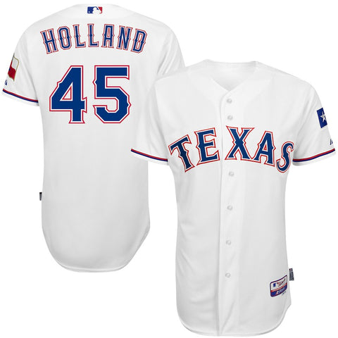Derek Holland Texas Rangers Majestic Home 6300 Player Authentic Jersey - White