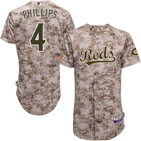 Brandon Phillips Cincinnati Reds Majestic Camo 6300 Player Authentic Jersey