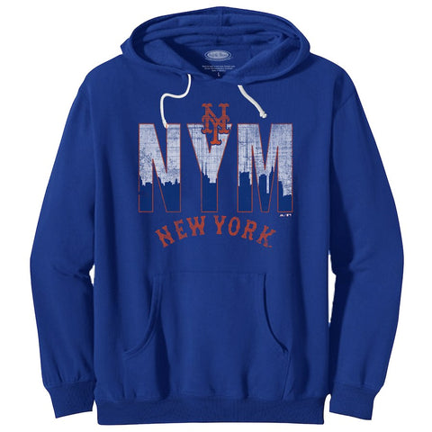 New York Mets Majestic Threads City Skyline Pullover Hoodie - Royal