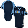 Tampa Bay Rays Majestic Alternate 6200 Turn Back the Clock 1970s Cool Base Jersey - Navy/Light Blue