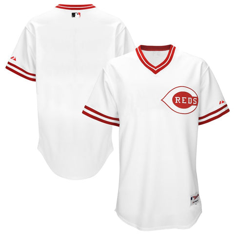Cincinnati Reds 1990 Majestic 6200 Cool Base Turn Back the Clock Team Jersey - White