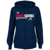Atlanta Braves Majestic Women's Authentic Collection Team Favorite Full-Zip Fleece Hoodie - Navy