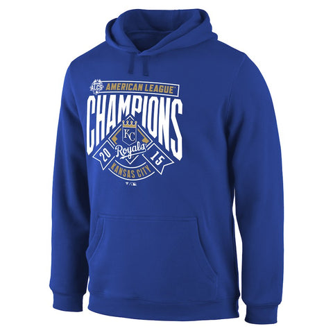 Kansas City Royals 2015 American League Champions Double Play Pullover Hoodie - Royal