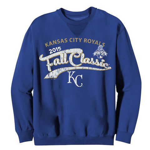 Kansas City Royals Majestic Threads 2015 World Series Bound Fall Classic Tri-Blend Sweatshirt - Royal