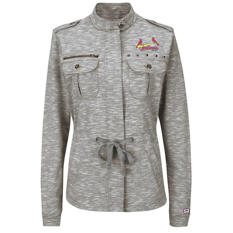 St. Louis Cardinals Majestic Women's Dugout Diva Jacket - Gray