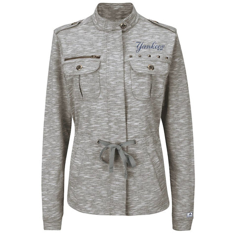 New York Yankees Majestic Women's Dugout Diva Jacket - Gray