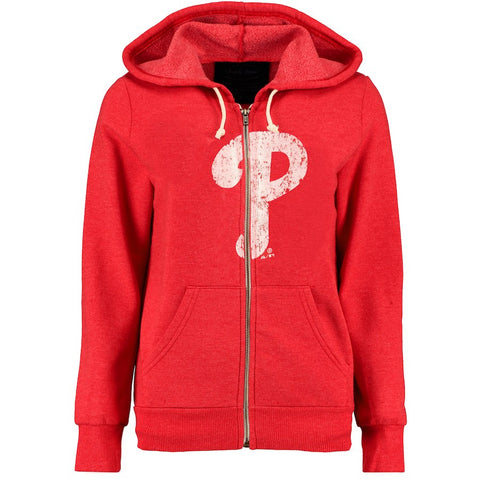 Philadelphia Phillies Majestic Women's Full-Zip Hoodie - Red