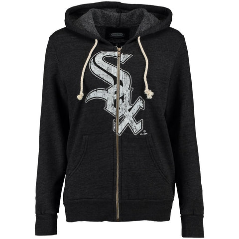 Chicago White Sox Majestic Women's Full Zip Hoodie - Black