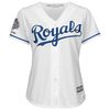 Lorenzo Cain Kansas City Royals Majestic Women's 2015 World Series Champions Cool Base Player Jersey - White