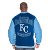Kansas City Royals G-III Sports by Carl Banks 2015 World Series Champions Cotton Canvas Varsity Jacket - Royal