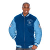 Kansas City Royals G-III Sports by Carl Banks 2015 World Series Champions Cotton Canvas Varsity Jacket - Royal
