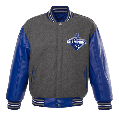 Kansas City Royals JH Design Toddler 2015 World Series Champions Reversible Jacket - Royal/Gray