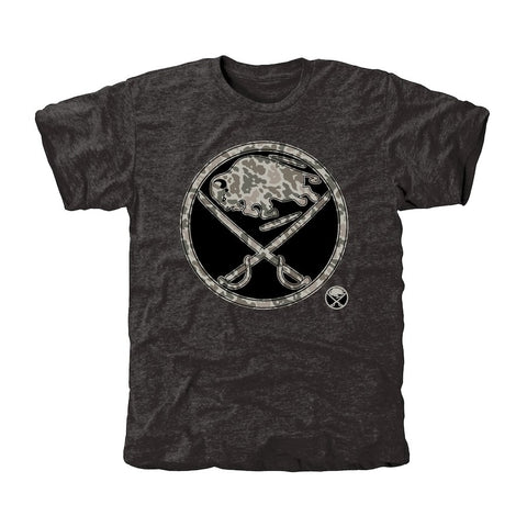 Men's Buffalo Sabres Black Rink Warrior Tri-Blend T-Shirt
