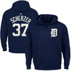 Max Scherzer Detroit Tigers Majestic Player Pullover Hoodie - Navy